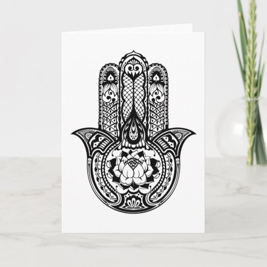 Inspiriertes Hamsa Symbol Karte (Vorderseite)