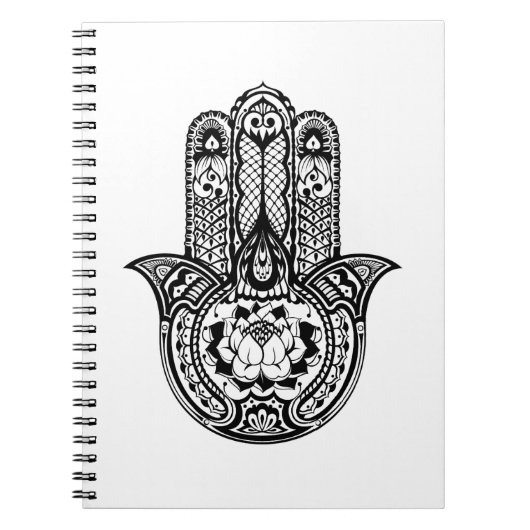 Inspiriertes Hamsa Symbol Notizblock (Vorderseite)