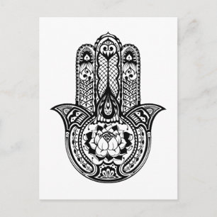 Inspiriertes Hamsa-Symbol Postkarte