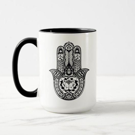 Inspiriertes Hamsa Symbol Tasse (Links)