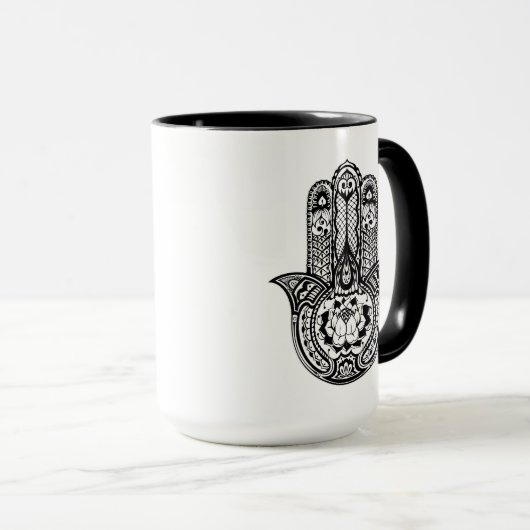 Inspiriertes Hamsa Symbol Tasse (VorderseiteRechts)