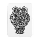 Inspiriertes Handgezogenes Verziertes Owl Magnet (Vertikal)