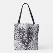 Inspiriertes Herz-Gekritzel 2 Tasche (Rückseite)
