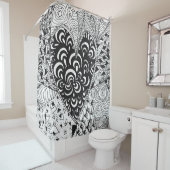 Inspiriertes Herz-Gekritzel Duschvorhang (Beispiel)