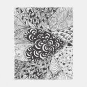 Inspiriertes Herz-Gekritzel Fleecedecke (Vorderseite)