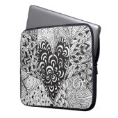 Inspiriertes Herz-Gekritzel Laptopschutzhülle (Vorderseite Links)