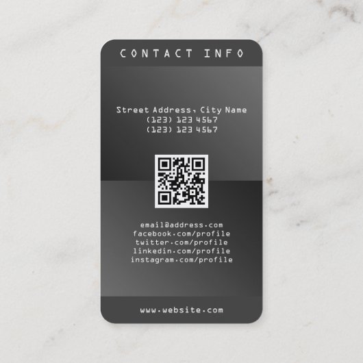 Inspiriertes intelligentes APP modernen Cyber Tech Visitenkarte (Rückseite)