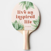 Inspiriertes Leben Terracotta Tischtennis Schläger (Rückseite)