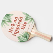Inspiriertes Leben Terracotta Tischtennis Schläger (Seitenansicht)