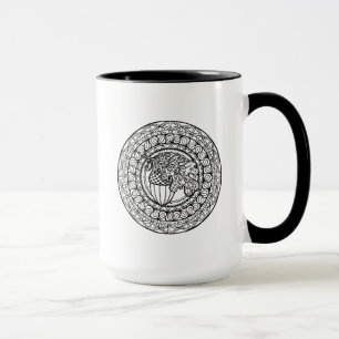 Inspiriertes Mandala-Herbst-Eichen-Blatt Tasse