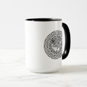 Inspiriertes Mandala-Herbst-Eichen-Blatt Tasse (VorderseiteRechts)