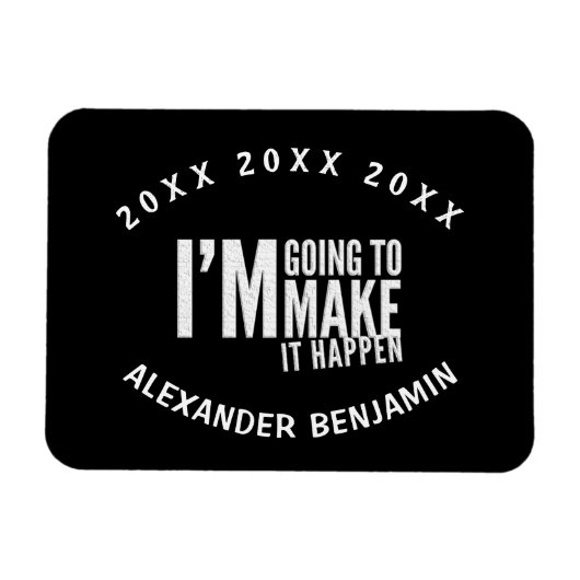 Inspiriertes Motivieren, das Jahr zu gestalten Magnet (Horizontal)