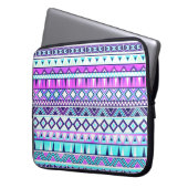 Inspiriertes Muster des Azteken Laptopschutzhülle (Vorderseite Links)