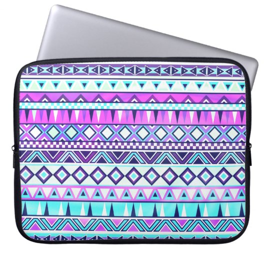 Inspiriertes Muster des Azteken Laptopschutzhülle (Vorderseite)