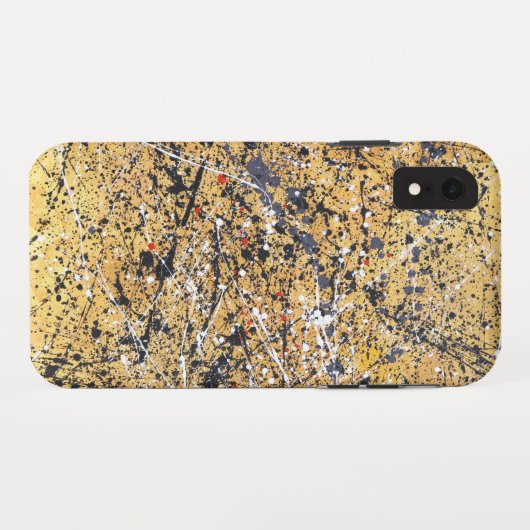 Inspiriertes Muster des Pollock-Stils Case-Mate iPhone Hülle (Rückseite (Horizontal))