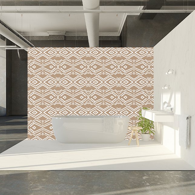 Inspiriertes Muster in Beige und Weißküste Tapete (Von Creator hochgeladen)