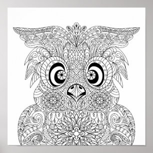 Inspiriertes Owl-Portrait 2 Poster
