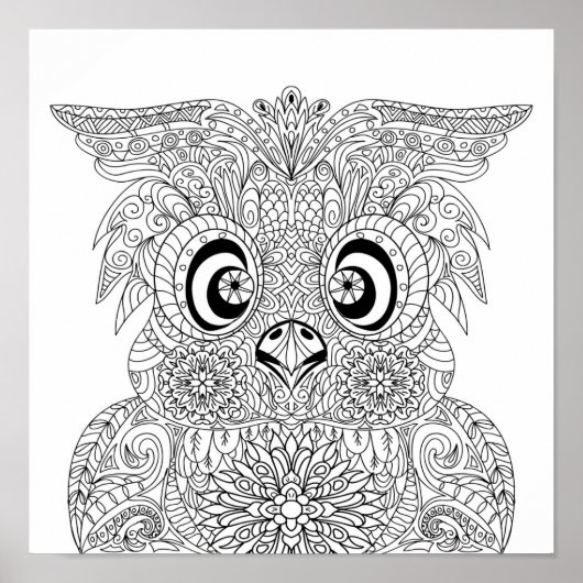 Inspiriertes Owl-Portrait 2 Poster (Vorne)