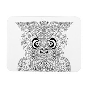 Inspiriertes Owl-Portrait Magnet