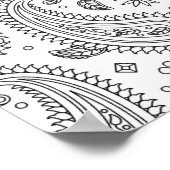 Inspiriertes Paisley-Design 2 Poster (Ecke)