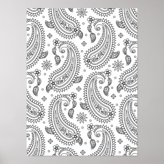 Inspiriertes Paisley-Design 2 Poster (Vorne)