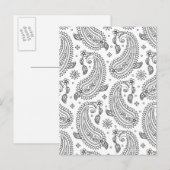 Inspiriertes Paisley-Design Postkarte (Vorne/Hinten)