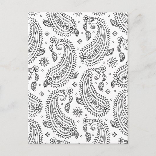 Inspiriertes Paisley-Design Postkarte (Vorderseite)