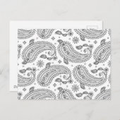 Inspiriertes Paisley-Design Postkarte (Vorne/Hinten)