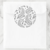 Inspiriertes Paisley-Design Runder Aufkleber (Tasche)