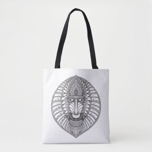Inspiriertes Pavian-Gesicht 2 Tasche (Vorderseite)