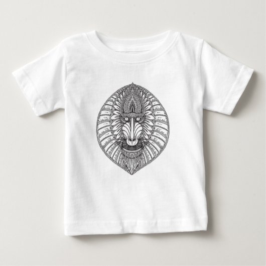 Inspiriertes Pavian-Gesicht Baby T-shirt (Vorderseite)