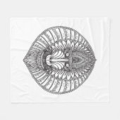 Inspiriertes Pavian-Gesicht Fleecedecke (Vorderseite (Horizontal))