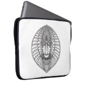 Inspiriertes Pavian-Gesicht Laptopschutzhülle (Vorne Rechts)