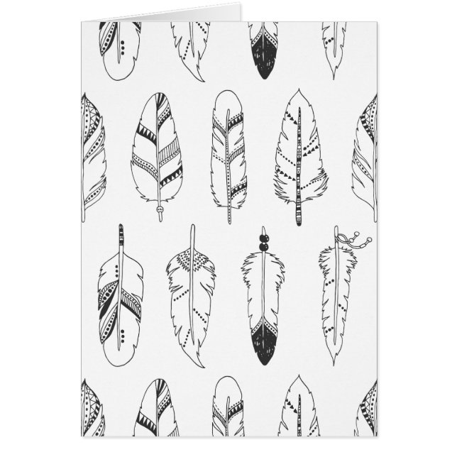 Inspiriertes Retro Feder-Muster (Vorne)