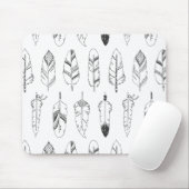 Inspiriertes Retro Feder-Muster Mousepad (Mit Mouse)