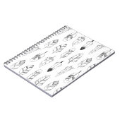 Inspiriertes Retro Feder-Muster Notizblock (Linke Seite)