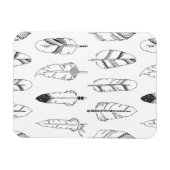 Inspiriertes Retro-Federmuster Magnet (Horizontal)