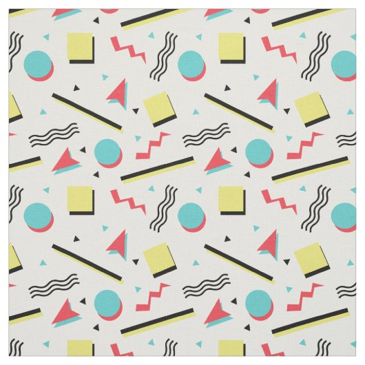 inspiriertes Retro nahtloses Muster 90s Stoff (Muster)