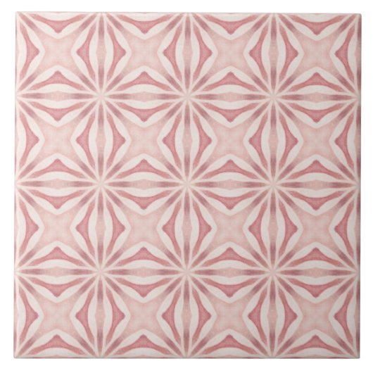 Inspiriertes, rosa geometrisches Mittelmeer Fliese (Vorderseite)
