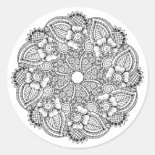 Inspiriertes Round-Design Runder Aufkleber (Vorderseite)