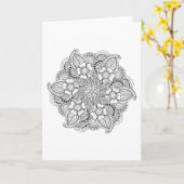 Inspiriertes Round-Element Karte (Gelbe Blume)