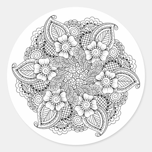 Inspiriertes Round-Element Runder Aufkleber (Vorderseite)