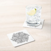 Inspiriertes rundes Element Rechteckiger Pappuntersetzer (Vor Ort)