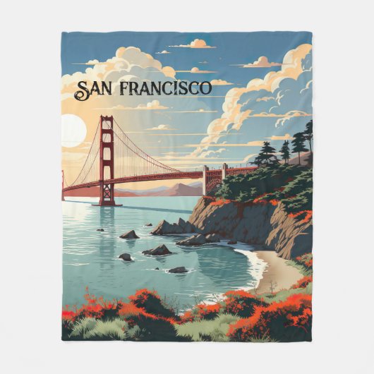 Inspiriertes San Francisco Fleece Blanket (Vorderseite)