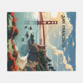 Inspiriertes San Francisco Fleece Blanket (Vorderseite (Horizontal))