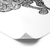 Inspiriertes Schwarzes Pferd 2 Poster (Ecke)