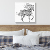 Inspiriertes Schwarzes Pferd 6 Leinwanddruck (Insitu (Schlafzimmer))