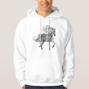 Inspiriertes schwarzes Pferd Hoodie