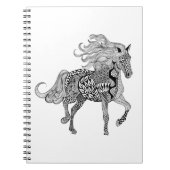 Inspiriertes schwarzes Pferd Notizblock (Vorderseite)