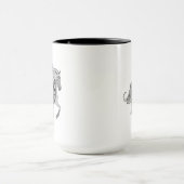 Inspiriertes schwarzes Pferd Tasse (Zentrum)